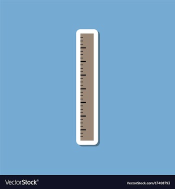 Paper sticker on stylish background ruler vector image