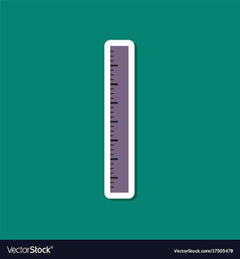 Paper sticker on stylish background ruler vector image