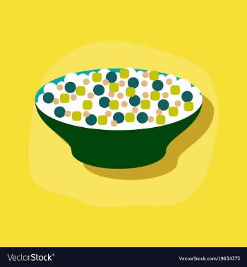 Paper sticker on stylish background salad plate vector image