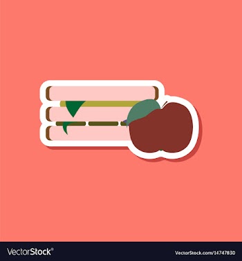 Paper sticker on stylish background sandwich and vector image