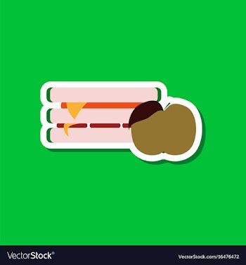 Paper sticker on stylish background sandwich and vector image