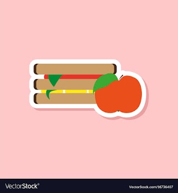 Paper sticker on stylish background sandwich and vector image