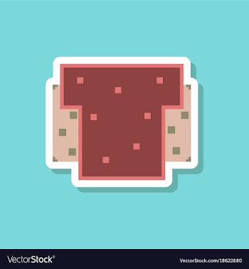 Paper sticker on stylish background sandwich vector image
