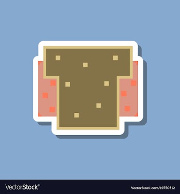 Paper sticker on stylish background sandwich vector image