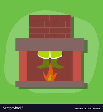 Paper sticker on stylish background Santa Claus in vector image