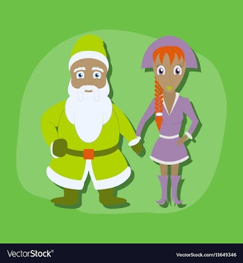 Paper sticker on stylish background Santa Claus vector image