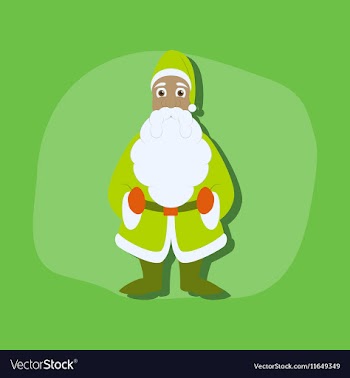 Paper sticker on stylish background Santa Claus vector image
