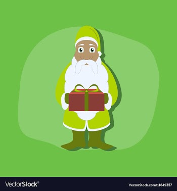 Paper sticker on stylish background Santa Claus vector image