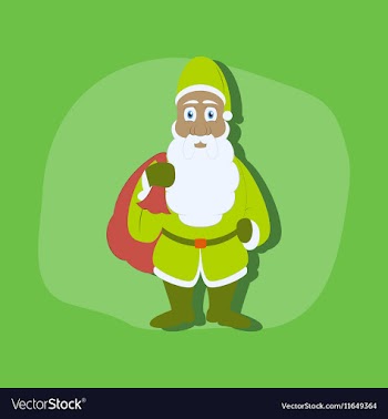 Paper sticker on stylish background Santa Claus vector image