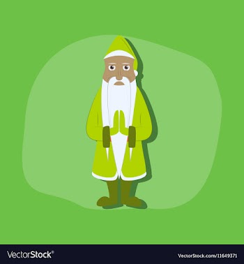 Paper sticker on stylish background Santa Claus vector image