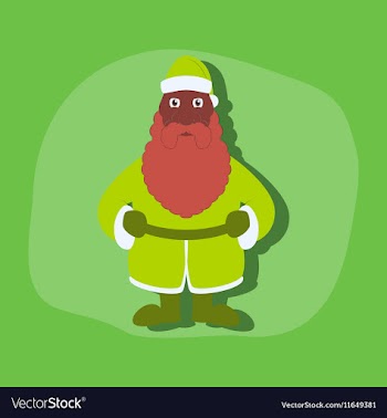 Paper sticker on stylish background Santa Claus vector image