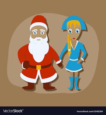 Paper sticker on stylish background Santa Claus vector image