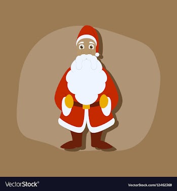Paper sticker on stylish background Santa Claus vector image