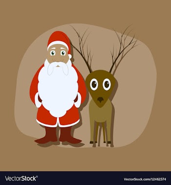 Paper sticker on stylish background Santa Claus vector image