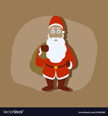 Paper sticker on stylish background Santa Claus vector image
