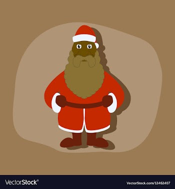 Paper sticker on stylish background Santa Claus vector image