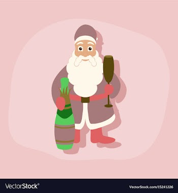 Paper sticker on stylish background santa claus vector image