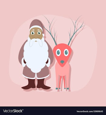 Paper sticker on stylish background santa claus vector image