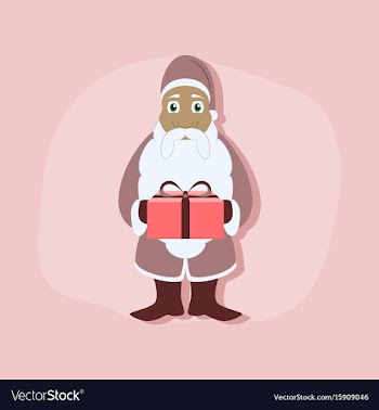 Paper sticker on stylish background santa claus vector image