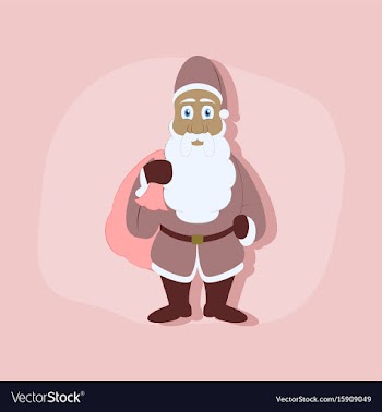 Paper sticker on stylish background santa claus vector image