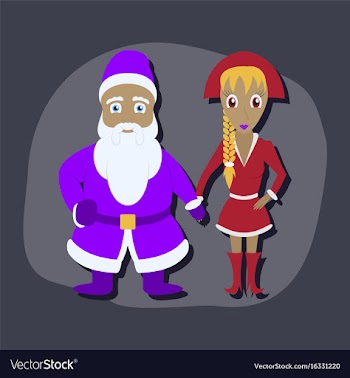 Paper sticker on stylish background santa claus vector image