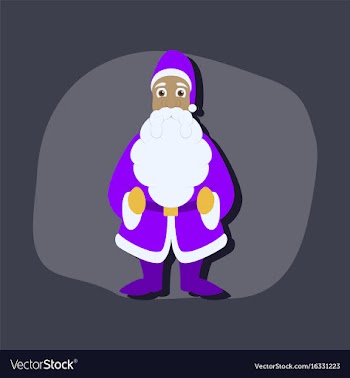 Paper sticker on stylish background santa claus vector image