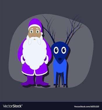 Paper sticker on stylish background santa claus vector image