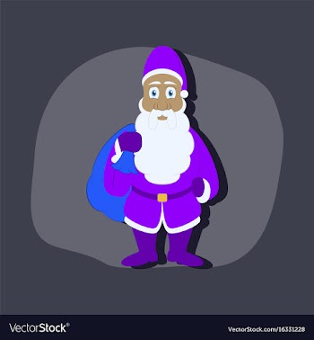Paper sticker on stylish background santa claus vector image