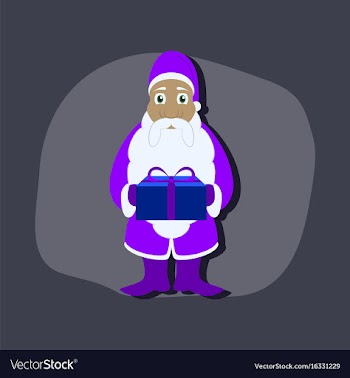 Paper sticker on stylish background santa claus vector image
