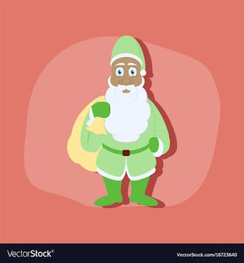 Paper sticker on stylish background santa claus vector image