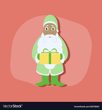 Paper sticker on stylish background santa claus vector image