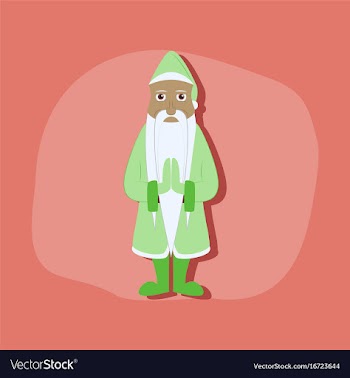 Paper sticker on stylish background santa claus vector image
