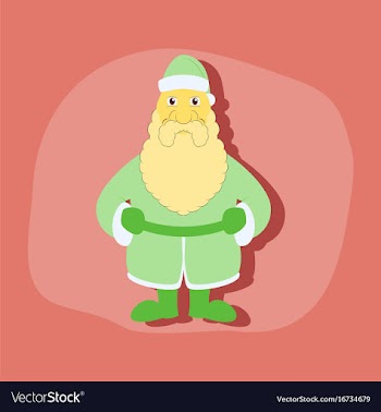 Paper sticker on stylish background santa claus vector image