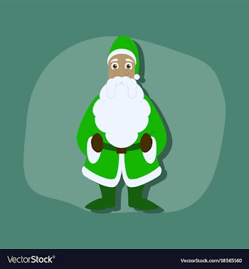 Paper sticker on stylish background santa claus vector image