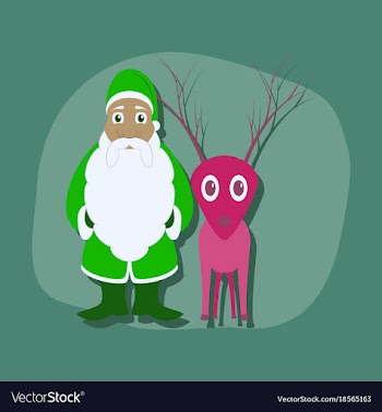 Paper sticker on stylish background santa claus vector image