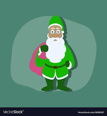 Paper sticker on stylish background santa claus vector image