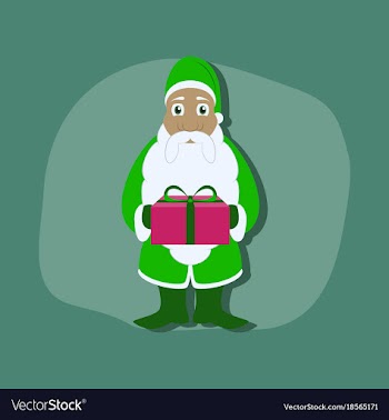 Paper sticker on stylish background santa claus vector image