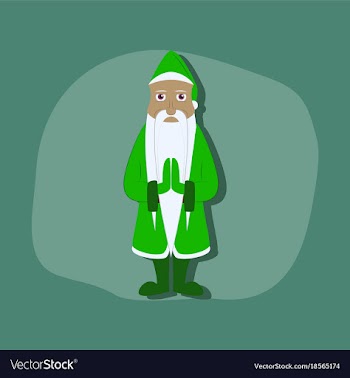 Paper sticker on stylish background santa claus vector image