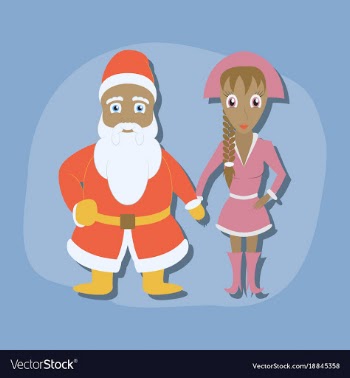 Paper sticker on stylish background santa claus vector image