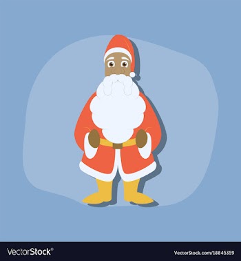 Paper sticker on stylish background santa claus vector image