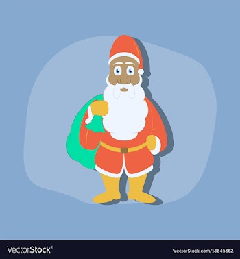 Paper sticker on stylish background santa claus vector image