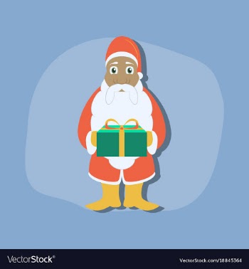 Paper sticker on stylish background santa claus vector image