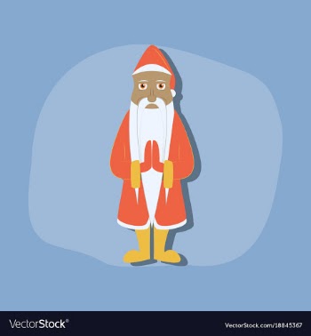 Paper sticker on stylish background santa claus vector image