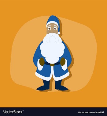 Paper sticker on stylish background santa claus vector image