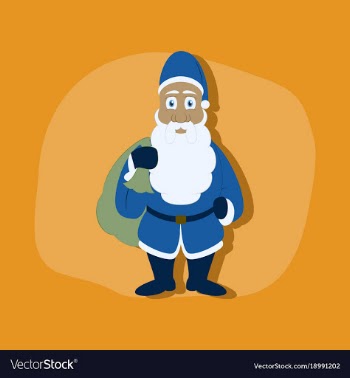 Paper sticker on stylish background santa claus vector image