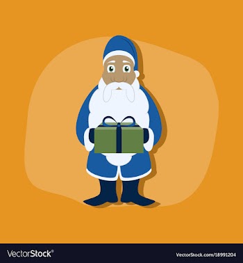 Paper sticker on stylish background santa claus vector image