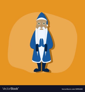Paper sticker on stylish background santa claus vector image