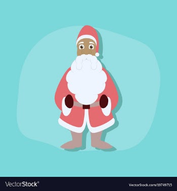 Paper sticker on stylish background santa claus vector image