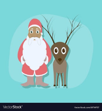 Paper sticker on stylish background santa claus vector image
