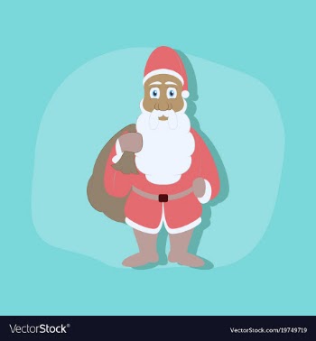 Paper sticker on stylish background santa claus vector image
